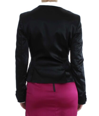 Exte - Chic Black and Pink Single-Breasted Blazer