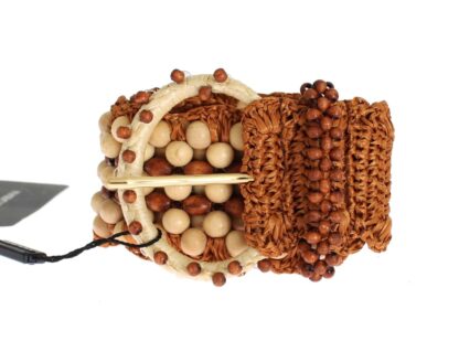 Dolce & Gabbana - Elegant Beaded Raffia Waist Belt