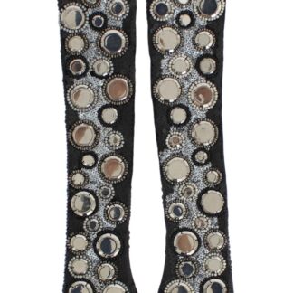 Dolce & Gabbana - Sequined Cashmere Fingerless Gloves