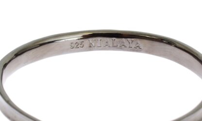 Nialaya - Elegant Rhodium Silver Bangle