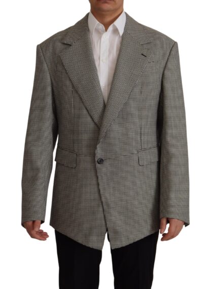 Dolce & Gabbana - Elegant Gray Checkered Wool Blazer