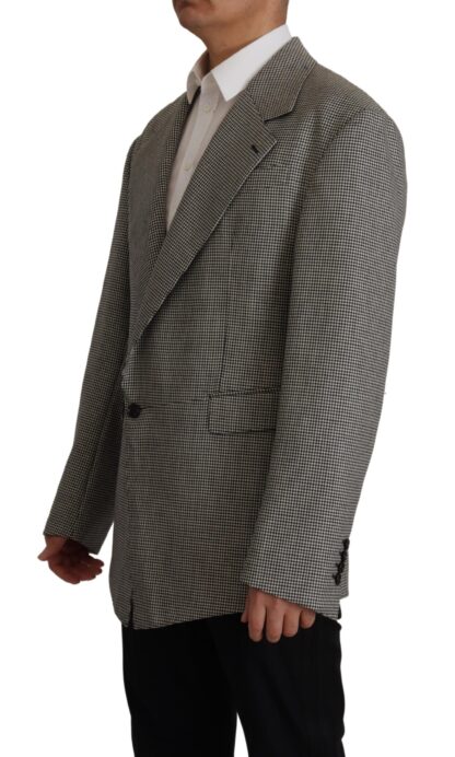 Dolce & Gabbana - Elegant Gray Checkered Wool Blazer