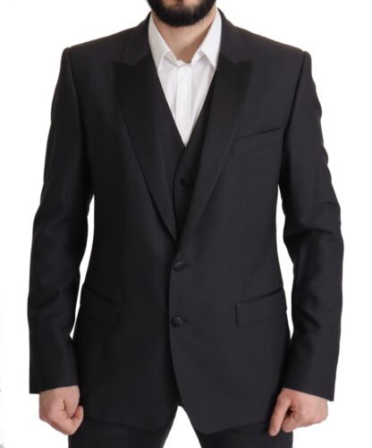 Dolce & Gabbana - Elegant Dark Blue Martini Two-Piece Blazer