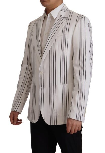 Dolce & Gabbana - Elegant Striped Cotton Blend Blazer