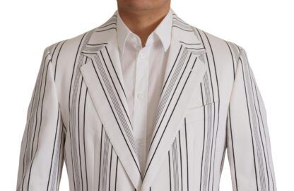 Dolce & Gabbana - Elegant Striped Cotton Blend Blazer