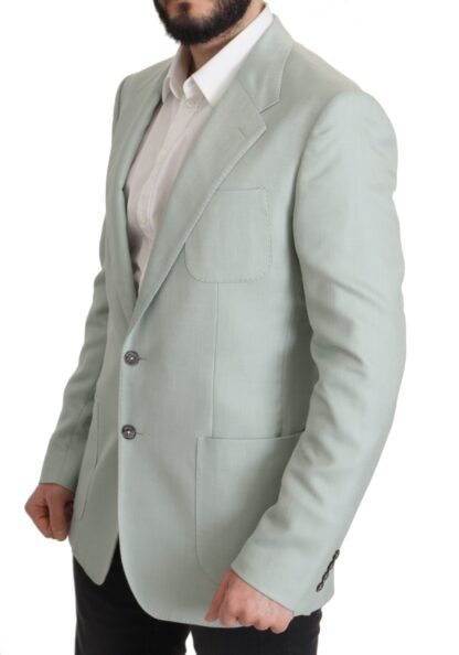 Dolce & Gabbana - Elegant Mint Green Silk-Cashmere Blazer