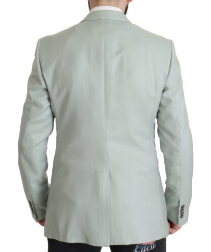 Dolce & Gabbana - Elegant Mint Green Silk-Cashmere Blazer