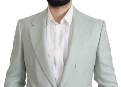 Dolce & Gabbana - Elegant Mint Green Silk-Cashmere Blazer