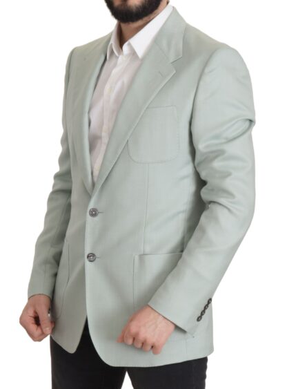 Dolce & Gabbana - Elegant Mint Green Silk-Cashmere Blazer