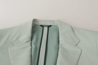 Dolce & Gabbana - Elegant Mint Green Silk-Cashmere Blazer