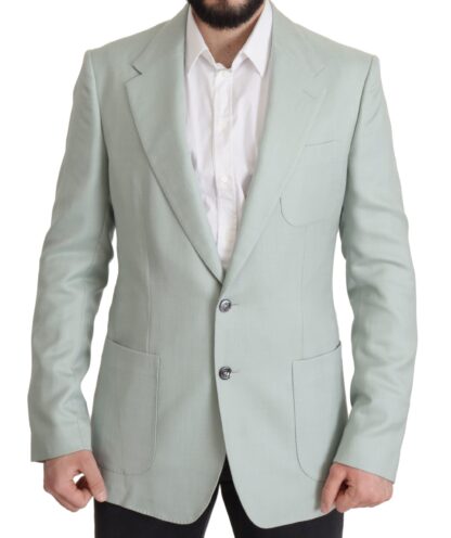 Dolce & Gabbana - Elegant Mint Green Silk-Cashmere Blazer