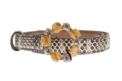 Dolce & Gabbana - Chic Gray Water Snake Leather Belt