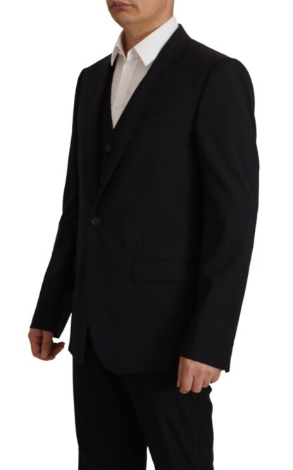 Dolce & Gabbana - Elegant Black Martini Blazer and Vest Ensemble