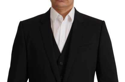 Dolce & Gabbana - Elegant Black Martini Blazer and Vest Ensemble