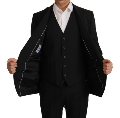 Dolce & Gabbana - Elegant Black Martini Blazer and Vest Ensemble