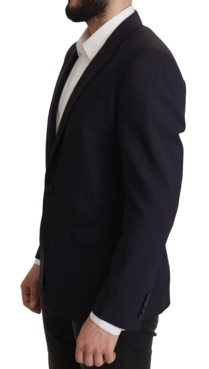 Dolce & Gabbana - Elegant Navy Wool Blend Slim Blazer