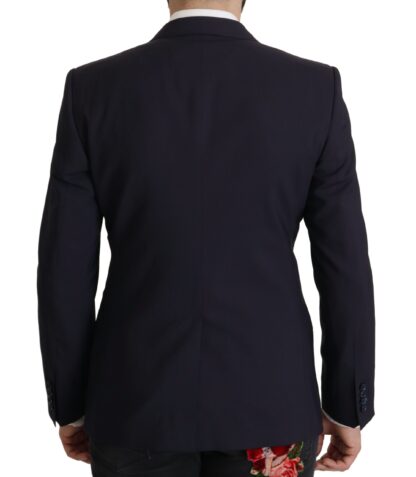 Dolce & Gabbana - Elegant Navy Wool Blend Slim Blazer