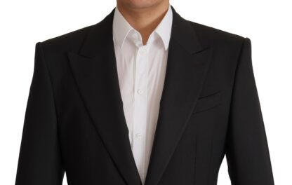 Dolce & Gabbana - Elegant Slim Black Wool Blazer Jacket