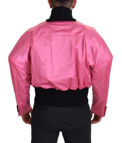 Dolce & Gabbana - Elegant Pink Nylon Bomber Jacket