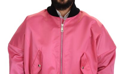 Dolce & Gabbana - Elegant Pink Nylon Bomber Jacket