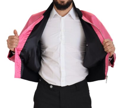 Dolce & Gabbana - Elegant Pink Nylon Bomber Jacket