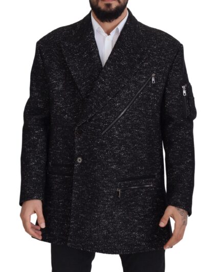 Dolce & Gabbana - Sleek Patterned Wool Double Breasted Jacket