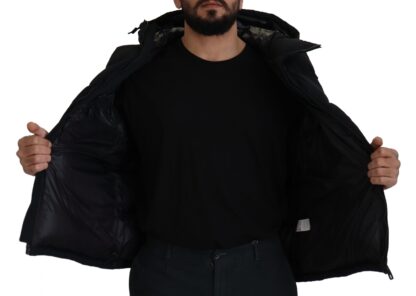 Dolce & Gabbana - Sleek Black Hooded Short Sleeve Jacket