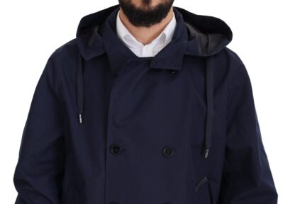 Dolce & Gabbana - Elegant Double-Breasted Blue Parka Jacket