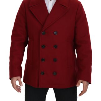 Dolce & Gabbana - Elegant Bordeaux Collared Jacket