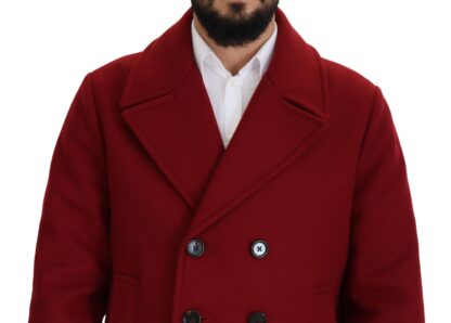 Dolce & Gabbana - Elegant Red Double Breasted Wool Jacket