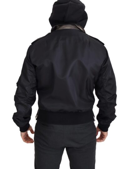 Dolce & Gabbana - Elegant Nylon Bomber Jacket with Hood