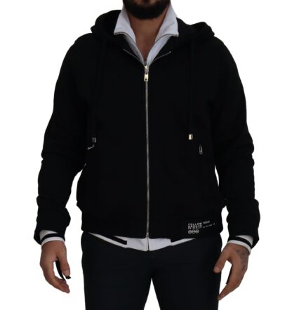 Dolce & Gabbana - Elegant Black Bomber Jacket with Hood