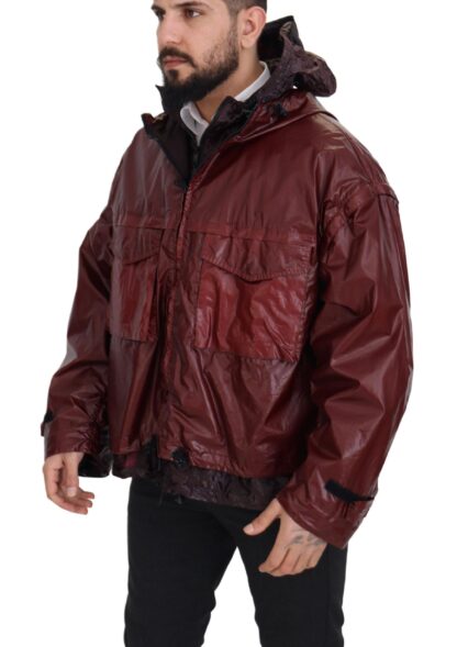 Dolce & Gabbana - Elegant Bordeaux Full Zip Hooded Jacket