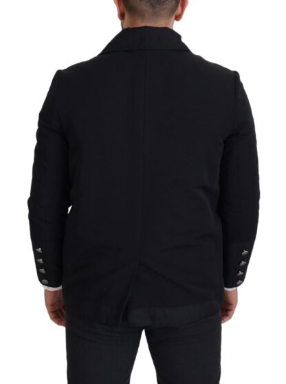 Dolce & Gabbana - Elegant Full Zip Black Wool Blend Jacket