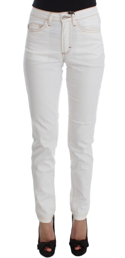 Cavalli - Chic White Slim Fit Denim