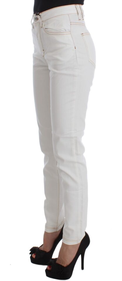 Cavalli - Chic White Slim Fit Denim