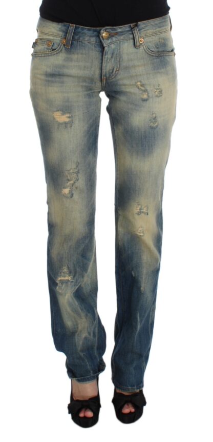 Cavalli - Elegant Slim Bootcut Blue Jeans