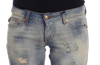 Cavalli - Elegant Slim Bootcut Blue Jeans