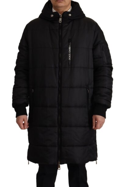 Dolce & Gabbana - Elegant Black Hooded Parka Winter Jacket