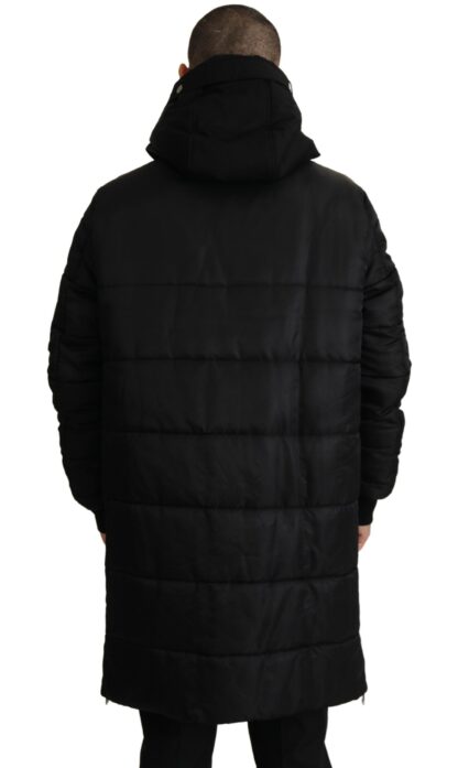 Dolce & Gabbana - Elegant Black Hooded Parka Winter Jacket