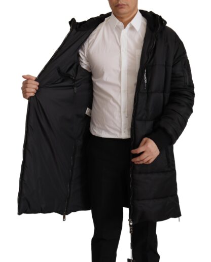 Dolce & Gabbana - Elegant Black Hooded Parka Winter Jacket