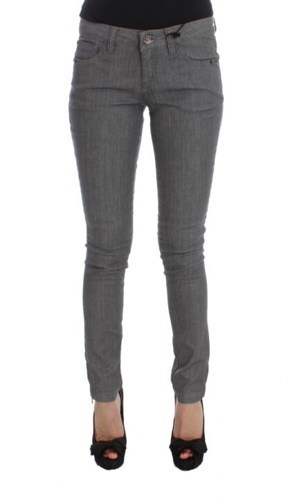 Costume National - Chic Gray Slim-Fit Designer Jeans