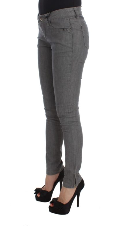 Costume National - Chic Gray Slim-Fit Designer Jeans