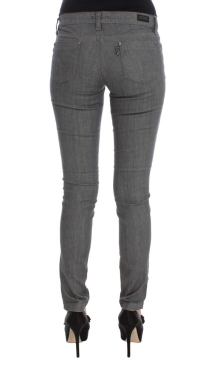 Costume National - Chic Gray Slim-Fit Designer Jeans