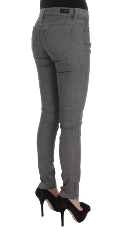 Costume National - Chic Gray Slim-Fit Designer Jeans