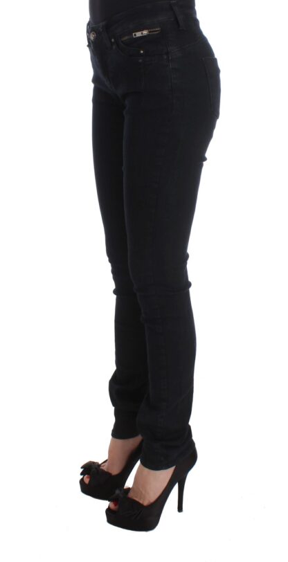 Costume National - Sleek Slim Fit Designer Jeans in Classic Black