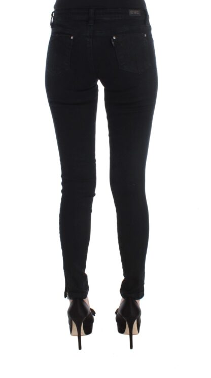 Costume National - Sleek Black Slim Fit Designer Jeans