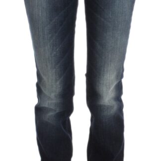 Costume National - Chic Black Slim Fit Zippered Cotton Jeans