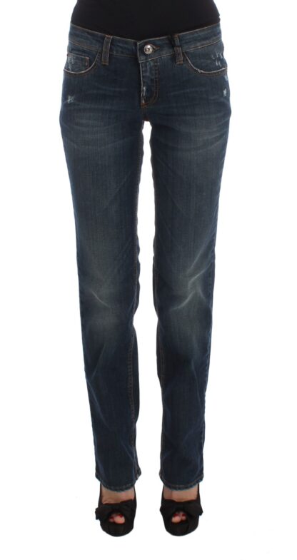 Costume National - Chic Blue Regular Fit Designer Jeans