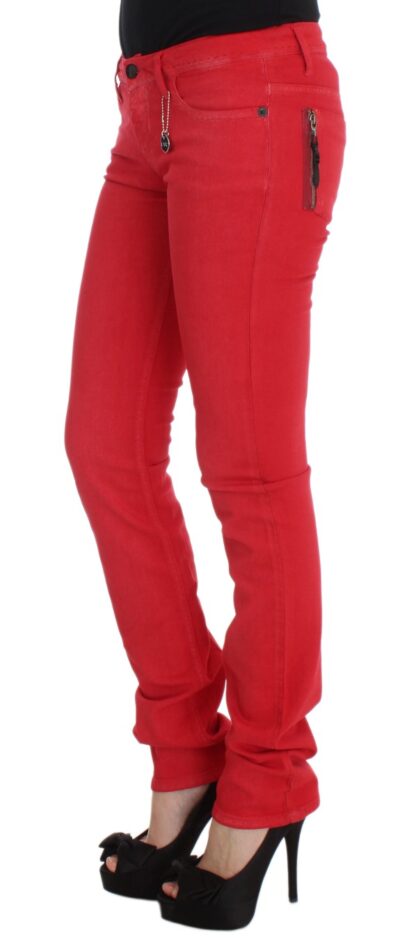 Costume National - Chic Red Slim Fit Jeans